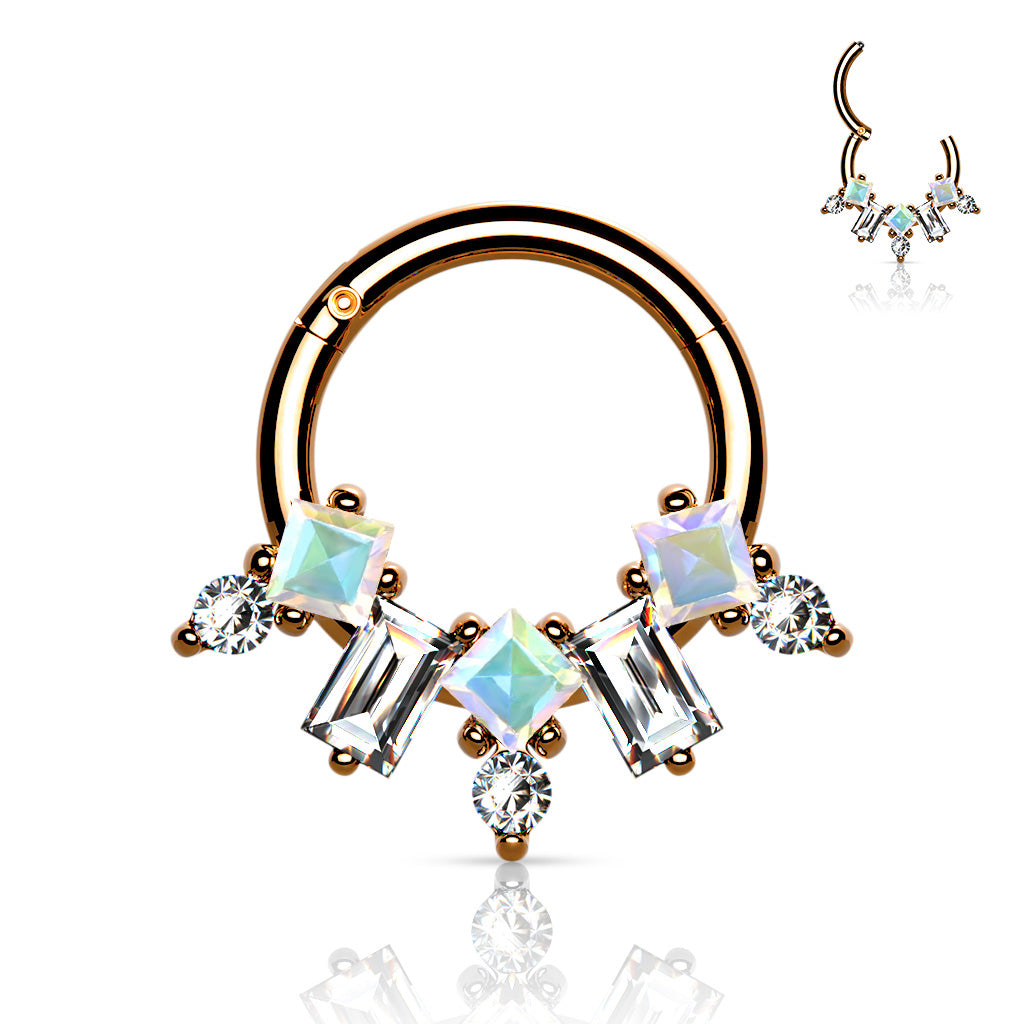 Priscilla Princess Septum Jewellery with Rose Gold Plating - Septum. Navel Rings Australia.