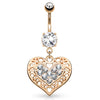 Pour Toujours La Romance Belly Bar with Rose Gold Plating