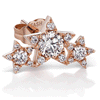 Diamond Three Star Garland Earstud by Maria Tash in 14K Rose Gold. Butterfly Stud.