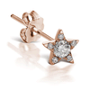 Diamond Star Earstud by Maria Tash in 18K Rose Gold. Butterfly Stud.