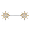Universal Stars Nipple Jewellery with Rose Gold Plating