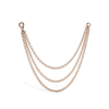 Long Triple Chain Connecting Charm by Maria Tash in Rose Gold