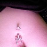 Desert Scorpion Split Belly Ring - Split Spinal Belly Bar. Navel Rings Australia.
