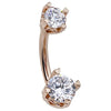 Secret Lover 14K Rose Gold Gem Belly Rings