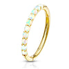 Opal Septum & Earring Body Jewellery in 14K Yellow Gold
