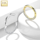 Motley™ Septum & Daith Hoop in 14K White Gold - Septum. Navel Rings Australia.