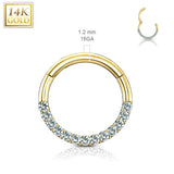 Motley™ Septum & Daith Hoop in 14K Gold - Septum. Navel Rings Australia.