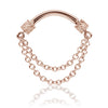 Double Chain Septum Spinner by Maria Tash in Rose Gold