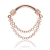 Double Chain Septum Spinner by Maria Tash in Rose Gold