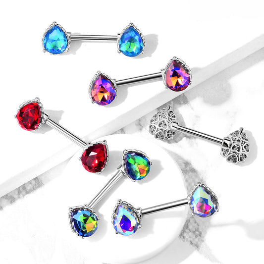 La Femme Teardrops Nipple Ring - Nipple Ring. Navel Rings Australia.