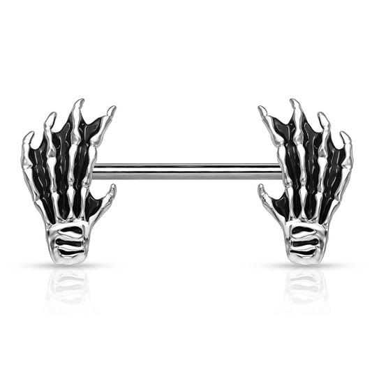 Boney Hands Nipple Bar - Nipple Ring. Navel Rings Australia.