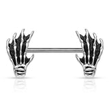 Boney Hands Nipple Bar - Nipple Ring. Navel Rings Australia.