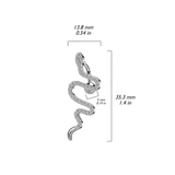 Serpent Pavé Belly Button Ring with Gold Plating