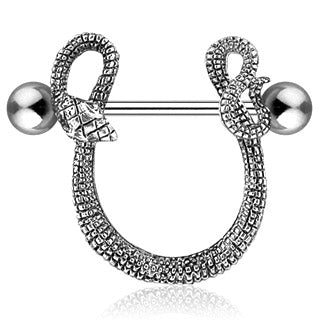 Slithery Nipple Snake Barbell Jewellery - Nipple Ring. Navel Rings Australia.
