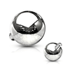Internally Threaded Solid 14k White Gold Replacement Ball