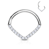 Estephanie Bow Septum Ring in 14K White Gold