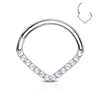 Estephanie Bow Septum Ring in 14K White Gold