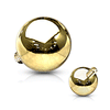 Internally Threaded Solid 14k Yellow Gold Replacement Ball