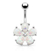 Scintillare Opal Daisy Belly Ring