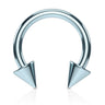 Metallic Spike Circular Body Jewellery - Circular Barbell / Horse Shoe. Navel Rings Australia.