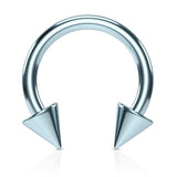 Metallic Spike Circular Body Jewellery - Circular Barbell / Horse Shoe. Navel Rings Australia.