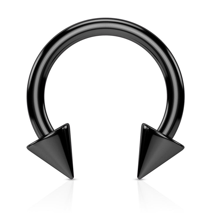Metallic Spike Circular Body Jewellery - Circular Barbell / Horse Shoe. Navel Rings Australia.