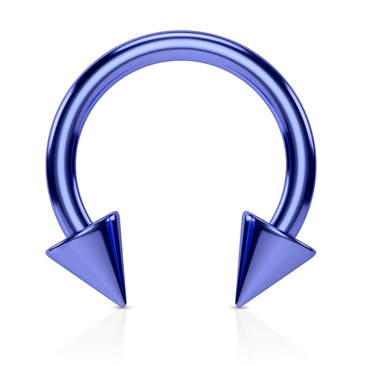 Metallic Spike Circular Body Jewellery - Circular Barbell / Horse Shoe. Navel Rings Australia.