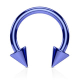 Metallic Spike Circular Body Jewellery - Circular Barbell / Horse Shoe. Navel Rings Australia.