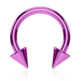Metallic Spike Circular Body Jewellery - Circular Barbell / Horse Shoe. Navel Rings Australia.