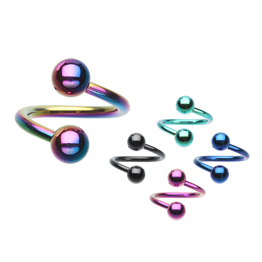 Titanium Spiral Twister Belly Ring Classics - Spiral Twister Twistie. Navel Rings Australia.