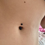 Splatter Ball Belly Button Bars - Basic Curved Barbell. Navel Rings Australia.