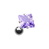 Prongset Square Gem Earring. Tragus and Cartilage Piercings. - Earring. Navel Rings Australia.
