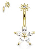 The Galatea Star Belly Bar with Gold Plating