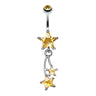 Seeing Stars Belly Dangle - Dangling Belly Ring. Navel Rings Australia.