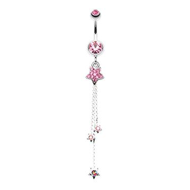 Orions Shooting Star Belly Dangle - Dangling Belly Ring. Navel Rings Australia.