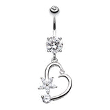 Star Struck Lovers Belly Bar - Dangling Belly Ring. Navel Rings Australia.