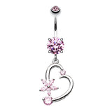 Star Struck Lovers Belly Bar - Dangling Belly Ring. Navel Rings Australia.