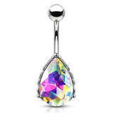 La Femme Teardrops Belly Bar - Fixed (non-dangle) Belly Bar. Navel Rings Australia.