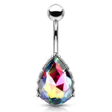 La Femme Teardrops Belly Bar - Fixed (non-dangle) Belly Bar. Navel Rings Australia.