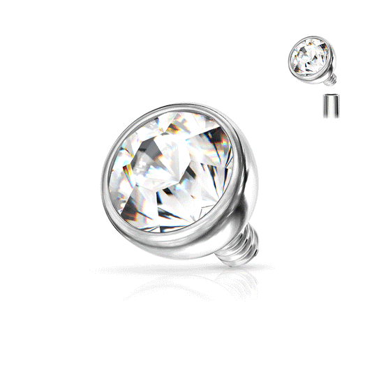 Internally Threaded Gem Belly Bar Replacement Ball