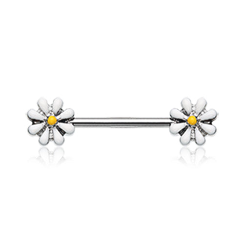 Daisy Field Nipple Barbell Ring - Nipple Ring. Navel Rings Australia.