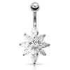 Glacier Marquise Belly Ring