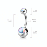 Charlie's Iridescent Stone Belly Rings
