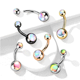 Charlie's Iridescent Stone Belly Rings
