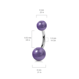 Natural Stone Belly Button Bars