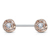 La Fusión Nipple Jewellery with Rose Gold Plating