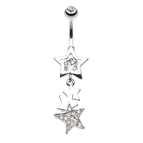 The Super Star Belly Button Ring - Dangling Belly Ring. Navel Rings Australia.