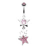 The Super Star Belly Button Ring - Dangling Belly Ring. Navel Rings Australia.