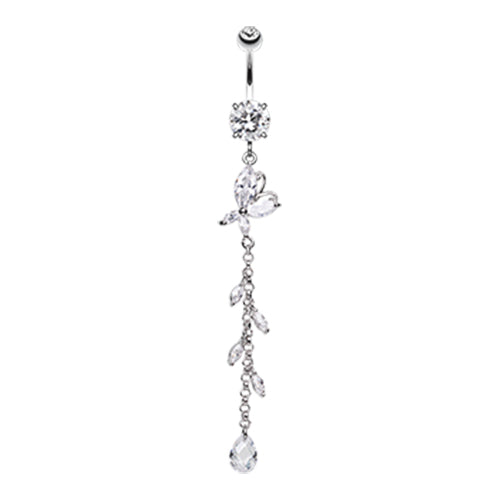 Bonnie Butterfly Belly Dangle - Dangling Belly Ring. Navel Rings Australia.