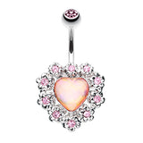My Sweet Heart Belly Ring - Fixed (non-dangle) Belly Bar. Navel Rings Australia.